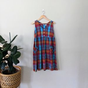 Vintage '90s plaid babydoll dress